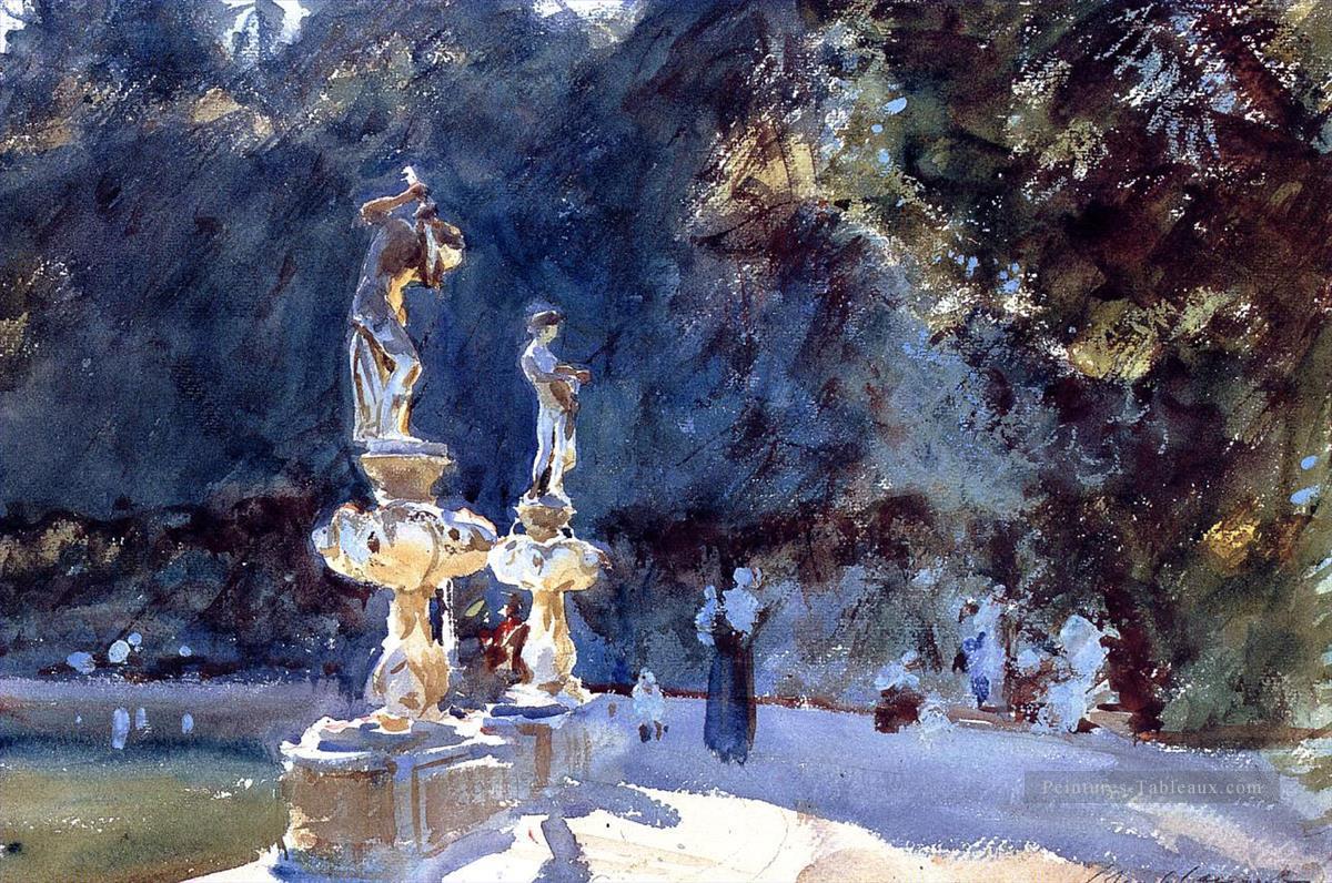 Florence Fontaine Jardin de Boboli John Singer Sargent aquarelle Peintures à l'huile